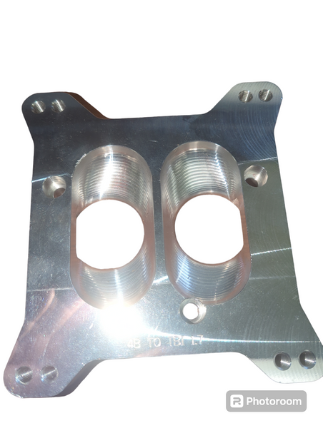 #1 Holley Edelbrock Carburetor Onto TBI Intake 1.7  Manifold Adapter 3 Bolt Scratch And Dent