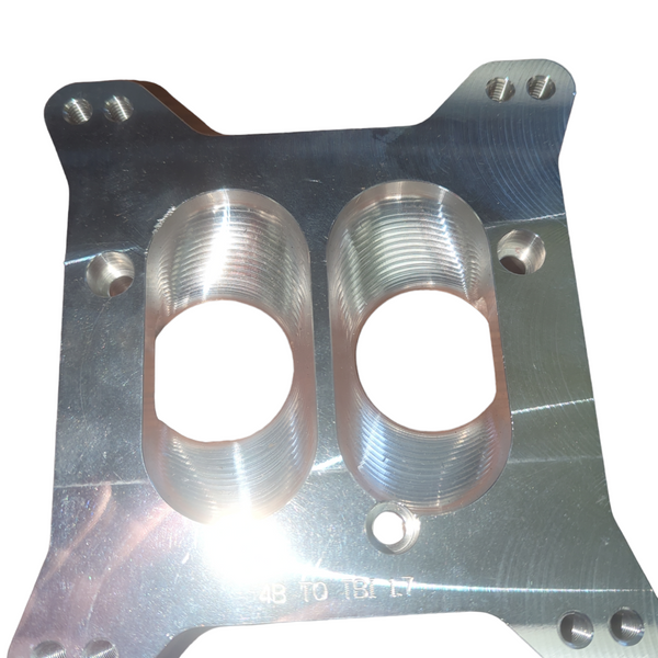#1 Holley Edelbrock Carburetor Onto TBI Intake 1.7  Manifold Adapter 3 Bolt Scratch And Dent #1 Holley Edelbrock Carburetor Onto TBI Intake 1.7  Manifold Adapter 3 Bolt Scratch And Dent