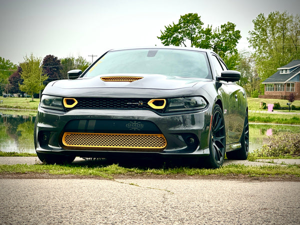 2015-2023 Dodge Charger SRT OEM Color Match Lower Grille And Upper Grill Intake bezels