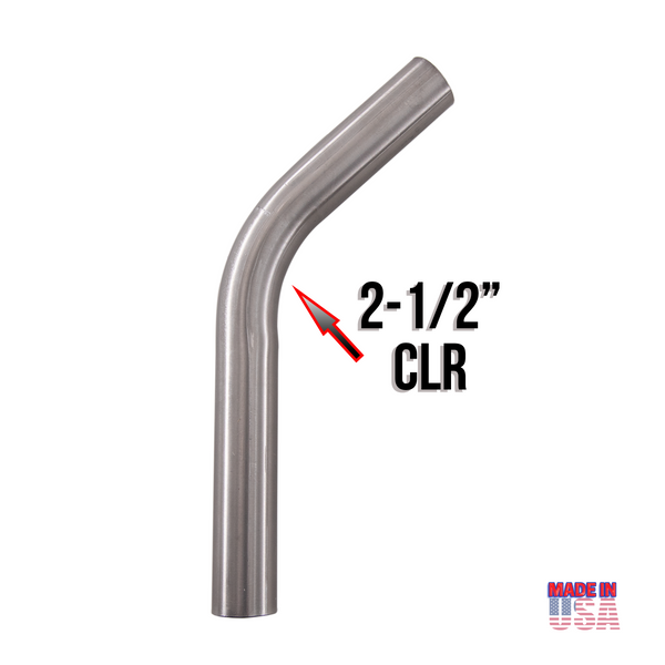 1" OD 45 Degree Mandrel Bend 304 Stainless Steel