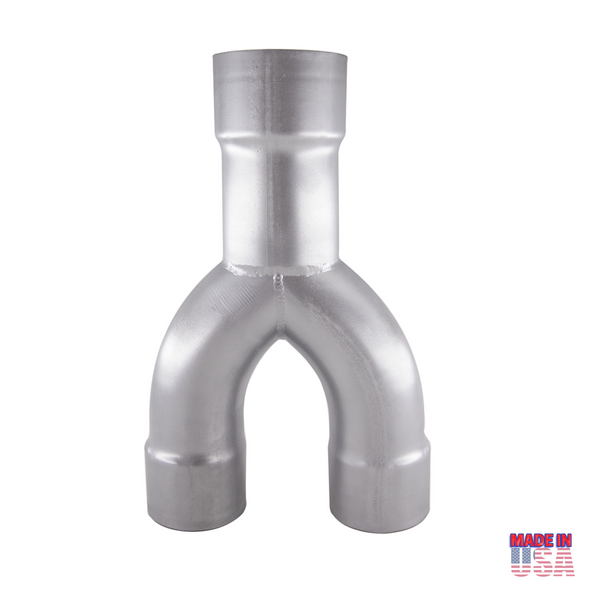KHAOS MOTORSPORTS Y-PIPE DUAL 3" TO 3.5" EXIT Made In U.S.A Aluminized tubing