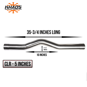 Over cross member support Exhaust Kit Universal 3" Mandrel Bend