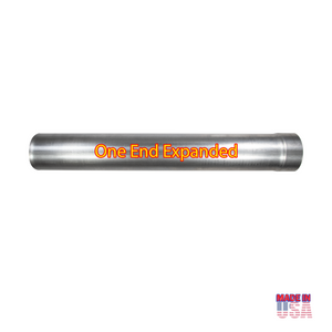 4" Muffler Delete Pipe 24" Length 1 End Expanded