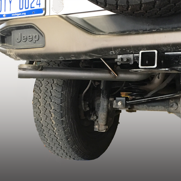 Jeep Wrangler JK JKU Axle Back / Rear Muffler Delete Rear Corner Exit 2007-2017
