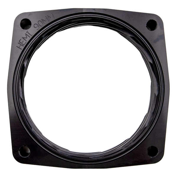 Khaos Motorsports Helix Throttle Body Spacer Dodge Charger / Challenger HEMI 90mm Anodized Black