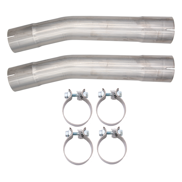 304 Stainless Steel Mid Muffler Delete Kit Dodge Challenger  / Charger / 300/SRT/Hellcat 6.4 6.1 6.2 392 2008-2021 and 2017-2021 5.7 (For Oval Stock Muffler)