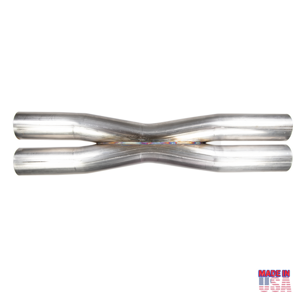KHAOS MOTORSPORTS 2.5" 304 STAINLESS STEEL CROSSOVER/X-PIPE