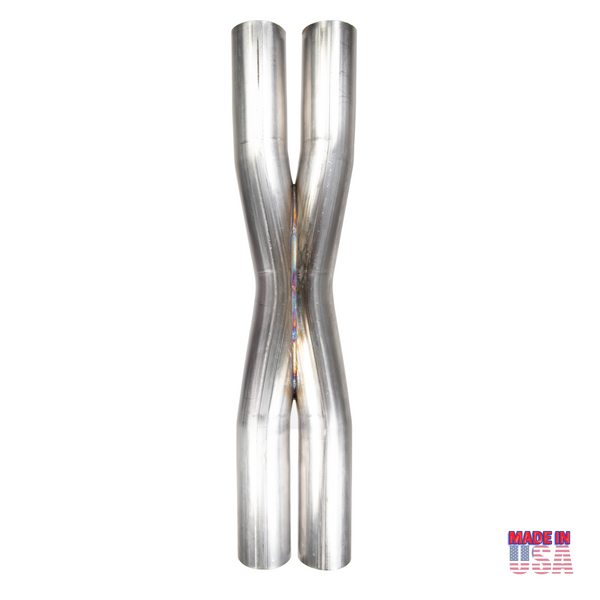 KHAOS MOTORSPORTS 2.5" 304 STAINLESS STEEL CROSSOVER/X-PIPE