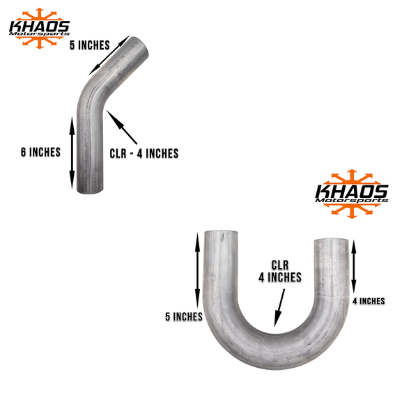 2.5" OD 45 Degree Slip-Fit Mandrel Exhaust Bend – Stainless Steel – DNA MOTORING