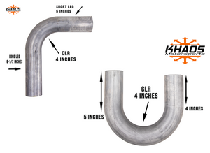 2.5" 90 Degree And 180 Degree Mandrel Bend Aluminized Mild Steel 16 Gauge