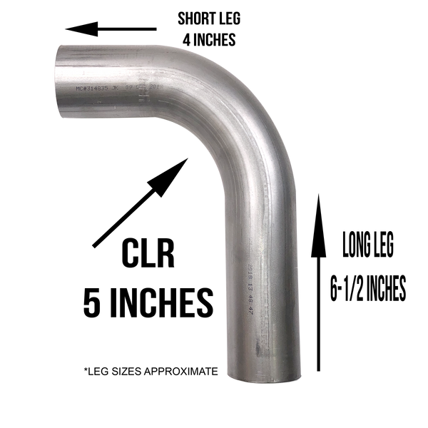 3" 90 Degree Bend And 180 Degree Bend 16 Gauge Aluminized