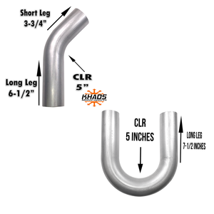 3" 45 Degree Bend And 180 Degree Bend 16 Gauge Aluminized