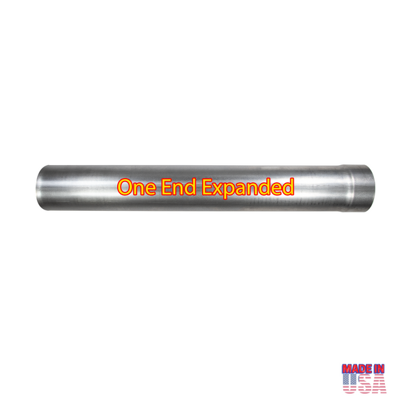 3" Aluminized Tubing 24" Length With Ends Expanded