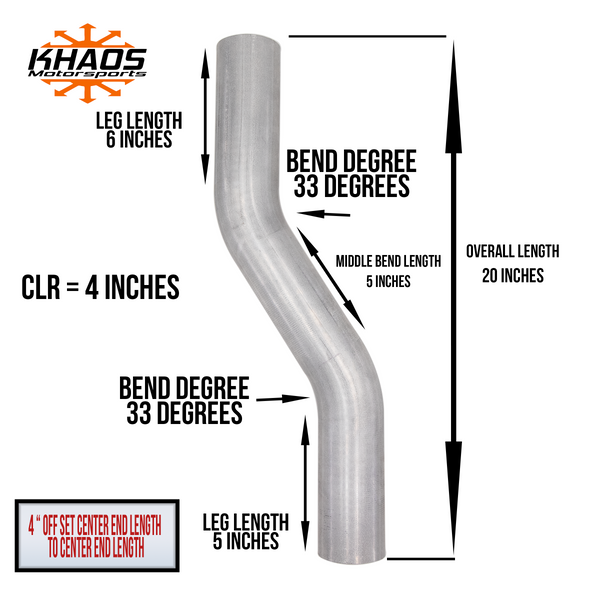 2.5" Offset Bend 304 Stainless Steel Variants