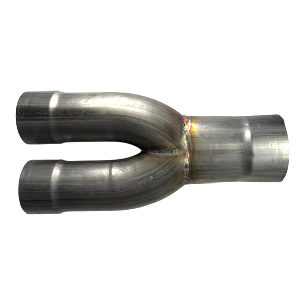 Y-PIPE 3.5" I.D INLET TO DUAL 3" I.D OUTLET TIG WELDED/U.S.A 304 Stainless