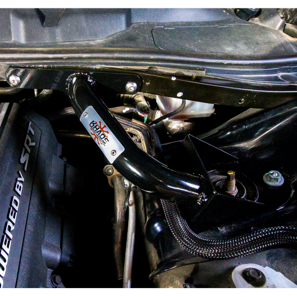 Shaker Front Strut Tower Brace (fits) 2008+ Dodge Challenger Charger Magnum 300 Powder Coated WHITE