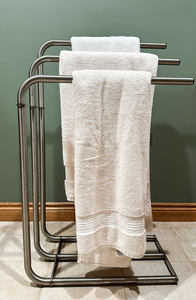 Freestanding 3 Tier 304 Brushed Stainless Towel Rack Made In U.S.A