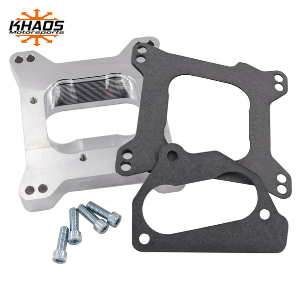 Chevy TBI Onto Holley Edelbrock 4 Barrel Intake Manifold Adapter 1.7 Open
