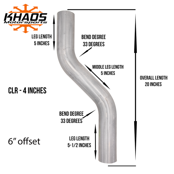 2.5" Offset Bend 304 Stainless Steel Variants