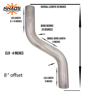 2.5" Offset Bend 304 Stainless Steel Variants