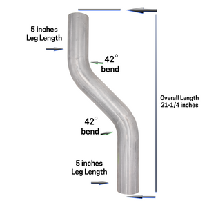 3"OD Aluminized Offset Bend 6" Center to Center