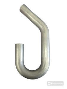 2.25" 2 1/4" 180 and 45 Degree U J Combo Aluminized Mandrel Bend Exhaust Tubing