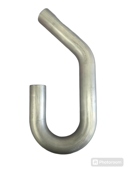 2.25" 2 1/4" 180 and 45 Degree U J Combo Aluminized Mandrel Bend Exhaust Tubing