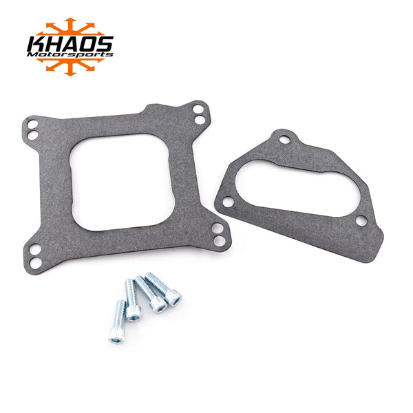 Chevy TBI Onto Holley Edelbrock 4 Barrel Intake Manifold Adapter 2" Open