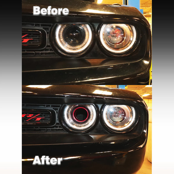 Dodge Challenger Head Light Intake Ring Color Matched PRY Redline Red