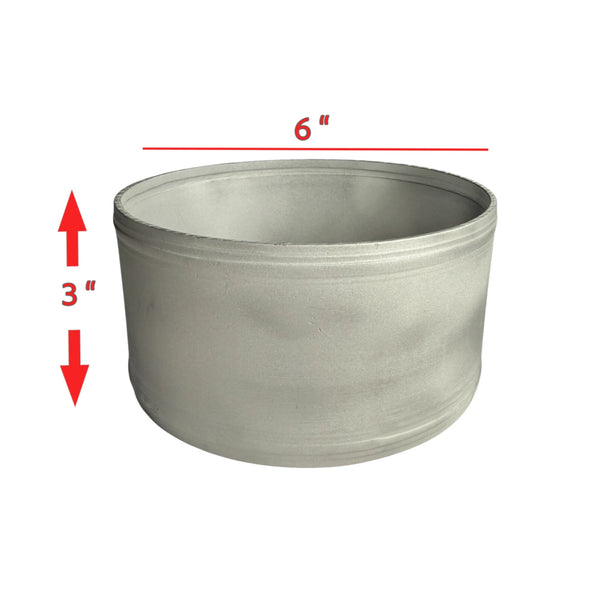 1pcs Aluminum Adapter 6" OD x 1/8" Tube Joiner Pipe Coupler Connector 3" Length