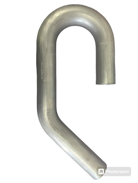 2.25" 2 1/4" 180 and 45 Degree U J Combo Aluminized Mandrel Bend Exhaust Tubing