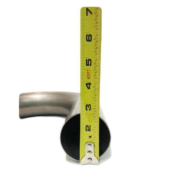 FBM 2.5-Inch Stainless Steel Mandrel U-Bend 180 Degree – Exhaust/Downpipe Tube, 2.5" Inlet/Outlet