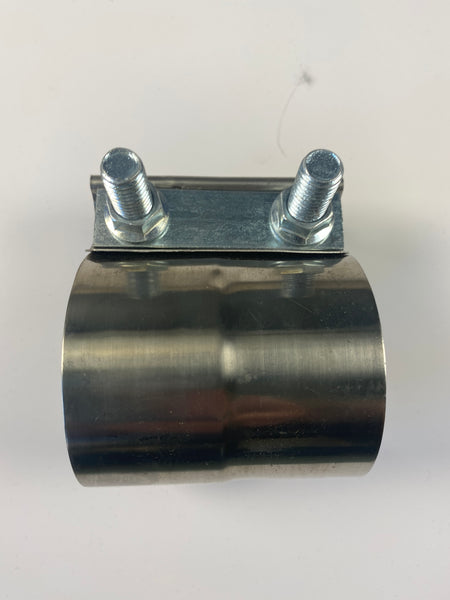 Floshine 2.25" Butt Joint Band Clamps,Exhaust Muffler Clamp 2 PCS,2.25 In Exhaust Pipe Clamps Sleeve Stainless Steel - Foto 6