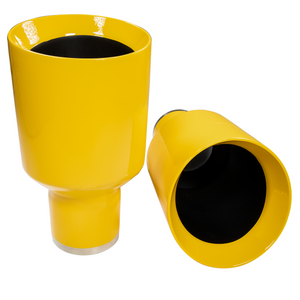 Color Match 3" ID Round Exhaust Tips For 3" After Market Exhaust W/ Round Style Charger Bumper